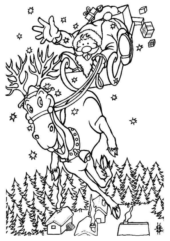 Plansa de colorat cu Rudolph 27 20